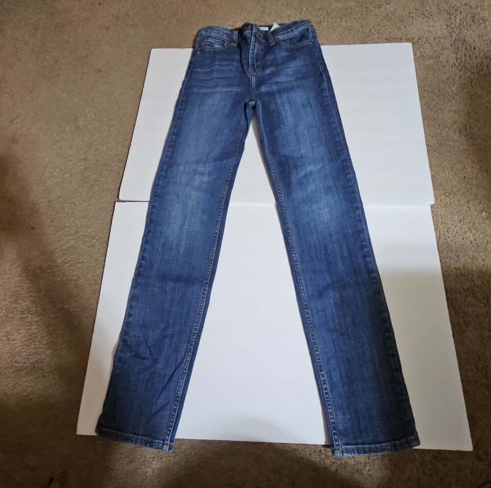 Stetson Highrise Straight Jeans Size 4 Long Dark Wash Denim